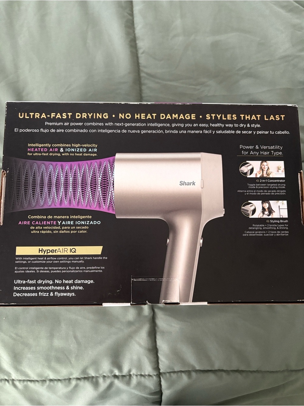 Shark HyperAIR IQ Ionic Hyper Speed Hair Dryer - Stone - Picture 5 of 9